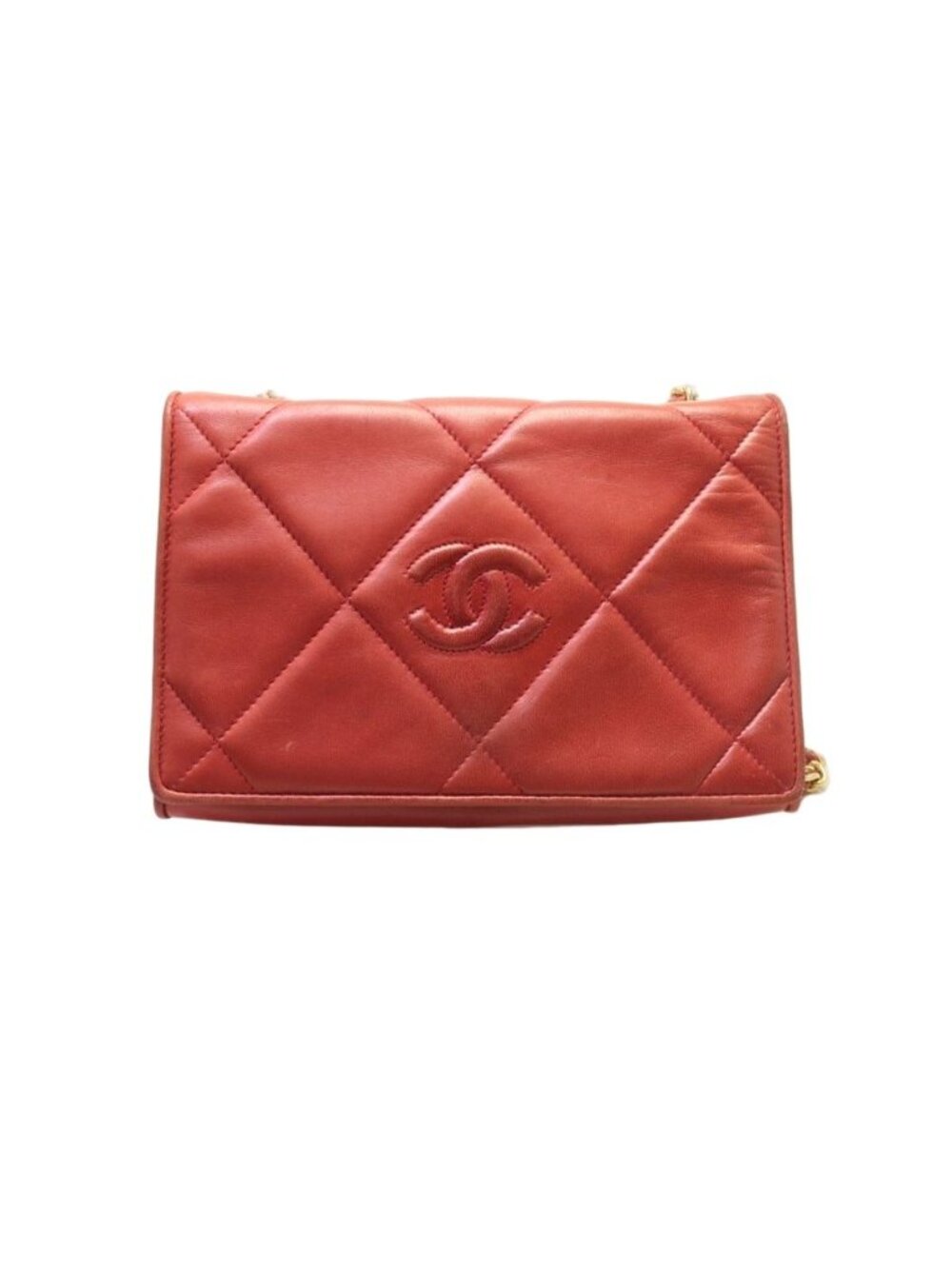 Chanel Lambskin Diamond Stitch Chain Shoulder Bag